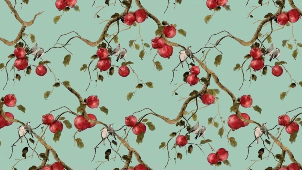Minimal pomegranate wallpaper with clean design