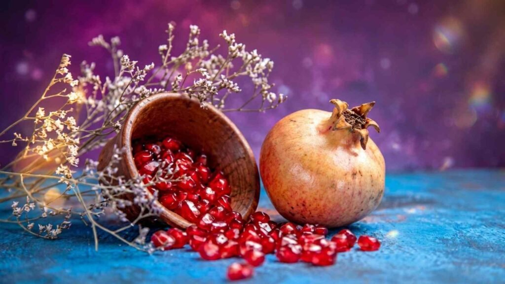 Nature-inspired pomegranate fruit wallpaper