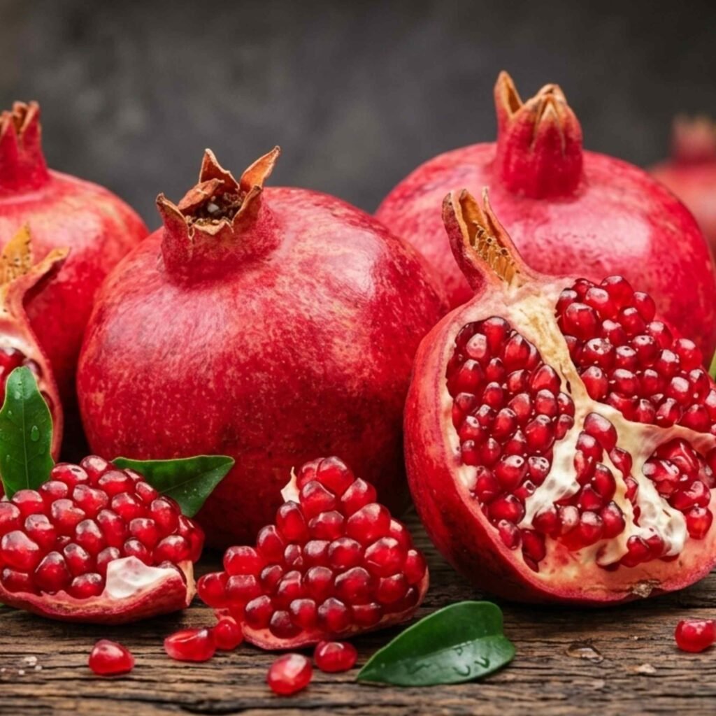 Nature-inspired pomegranate wallpaper
