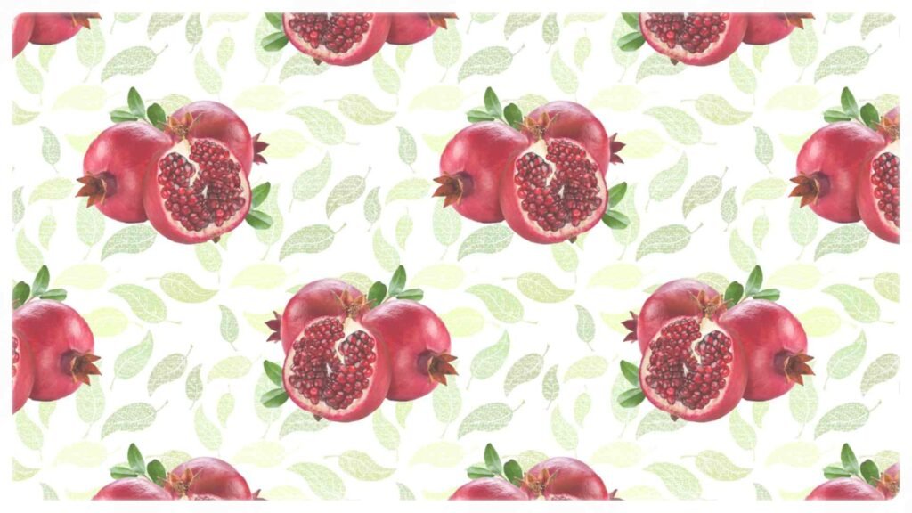 Organic pomegranate fruit background