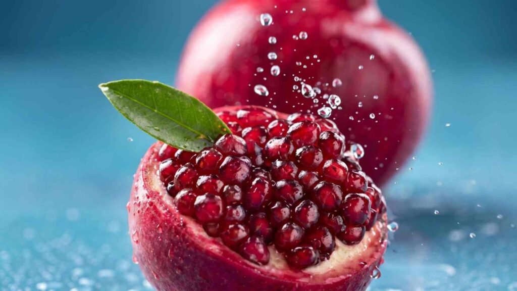 Pomegranate wallpaper with realistic fruit details