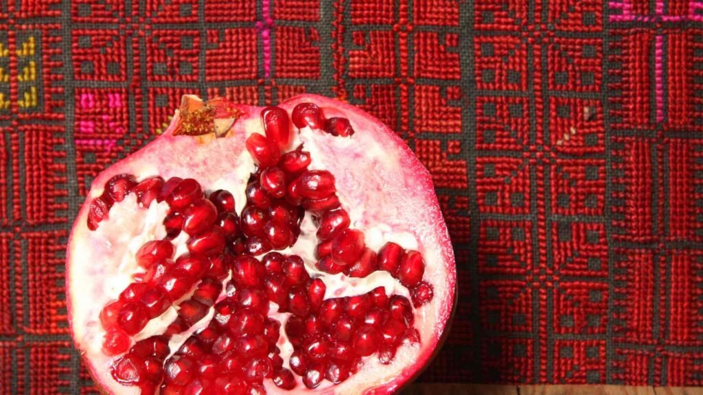 Vibrant pomegranate fruit illustration